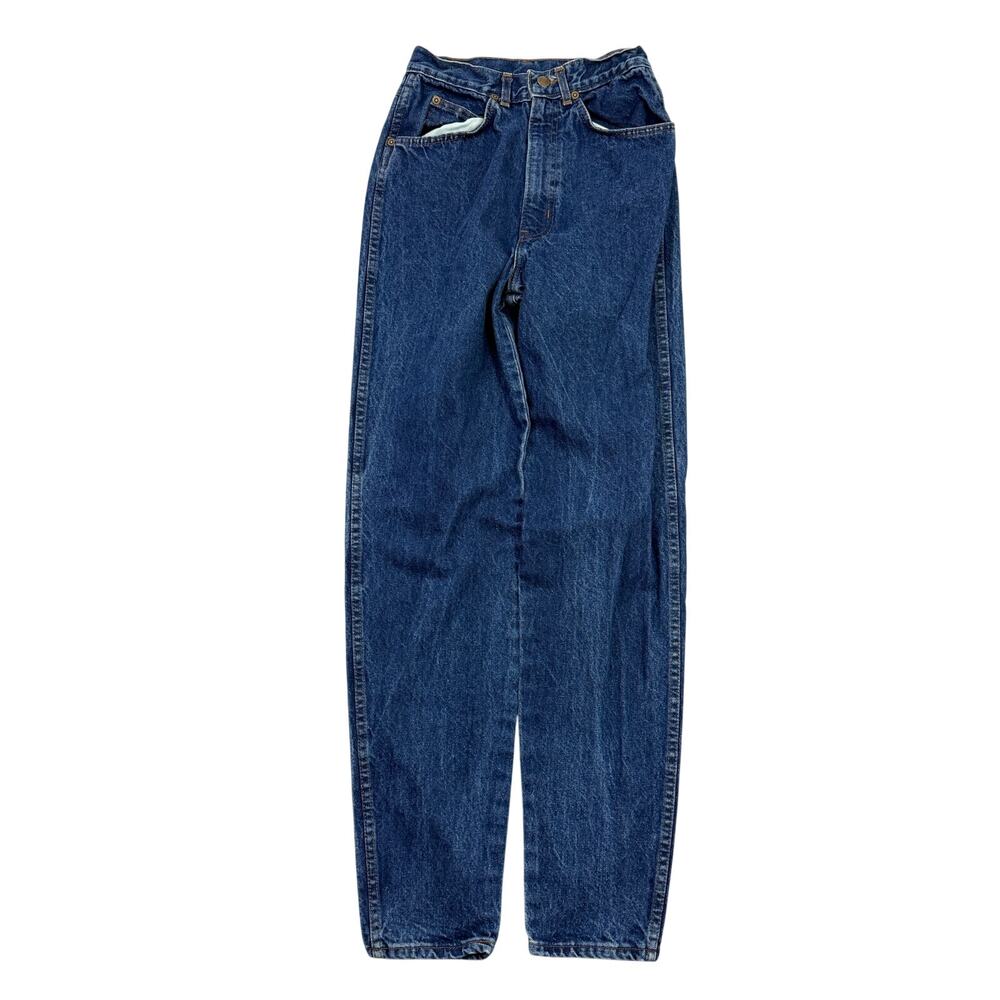 Vintage Chic High Rise Mom Jeans Women's Size 7 Tall 24x31 Blue Made in USA